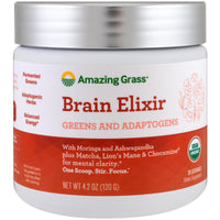 Amazing Grass, Brain Elixir, Greens And Adaptogens, 4.2 oz (120 g)