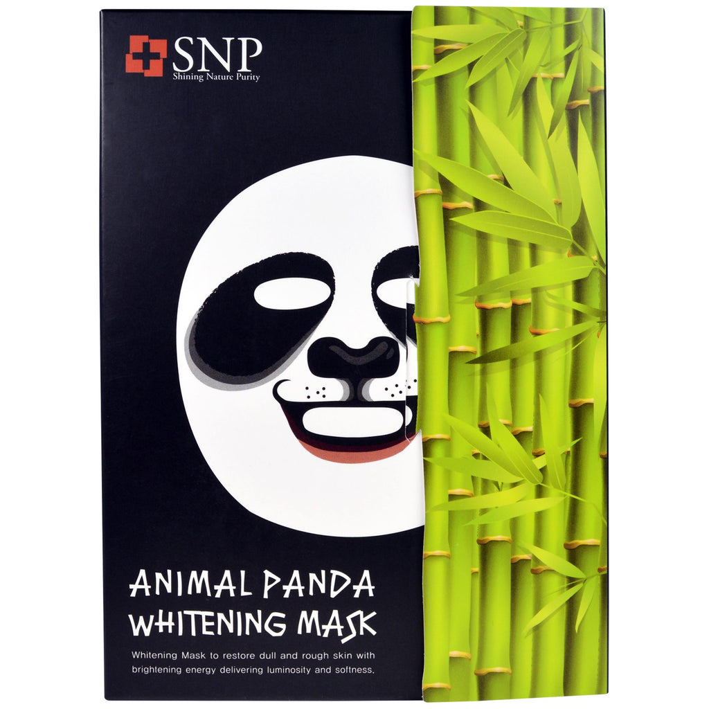 SNP, Animal Panda Whitening Mask, 10 מסכות x (25 מ"ל) כל אחת
