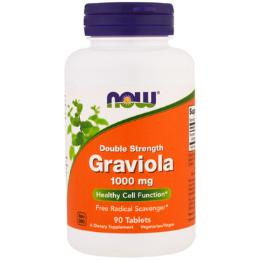 Now Foods, Graviola, Double Strength, 1000 mg , 90 Tablets