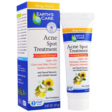 Earth's Care, Tratamento para manchas de acne, Força máxima, 27 g (0,97 oz)