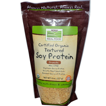 Now Foods, Real Food, Protéine de soja texturée, Granulés, 8 oz (227 g)