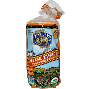 Lundberg, Tortitas de arroz, Tamari con sésamo, 9 oz (255 g)