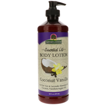 Nature's Answer, Essential Oil, Body Lotion, Coconut Vanilla , 16 fl oz (474 ml)