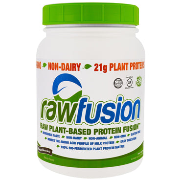Raw Fusion, Fusión de proteína cruda a base de plantas, chocolate natural, 32,8 oz (931 g)