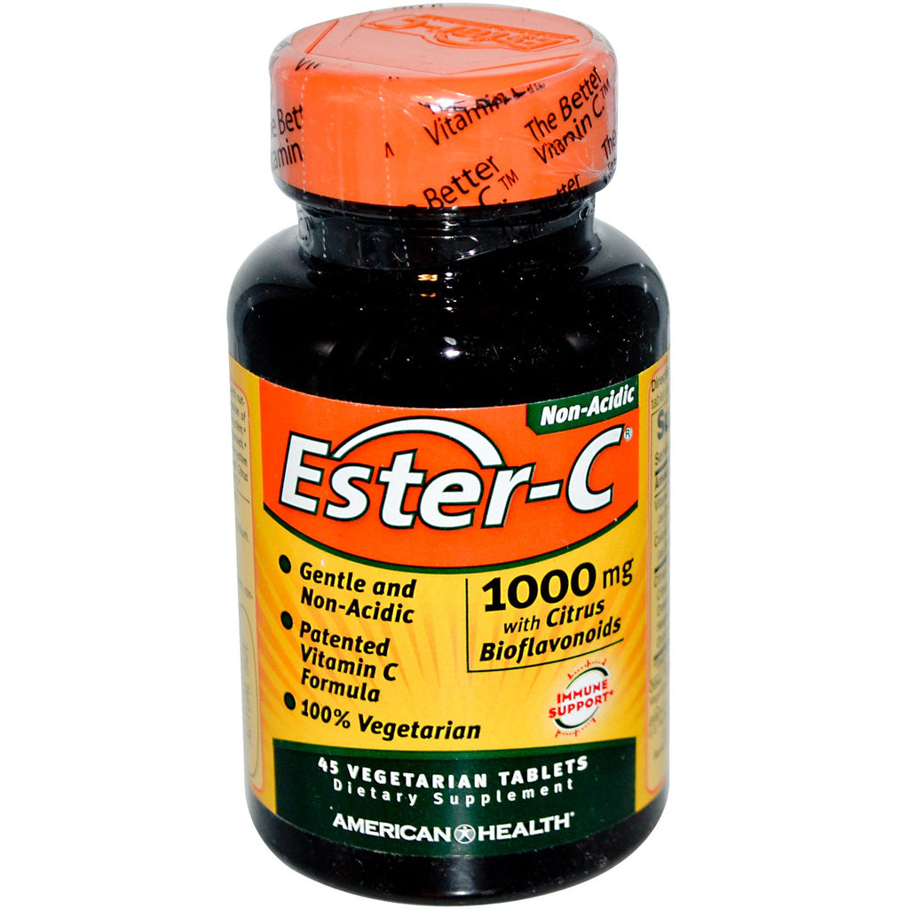 American Health, Ester-C, 1000 มก., 45 แท็บผัก