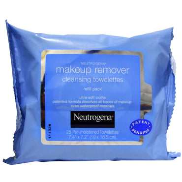 Neutrogena, makeupfjerner renseservietter, 25 forfugtede håndklæder