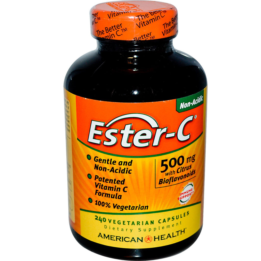 American Health, Ester-C พร้อมซิตรัส ไบโอฟลาโวนอยด์, 500 มก., 240 แคปผัก