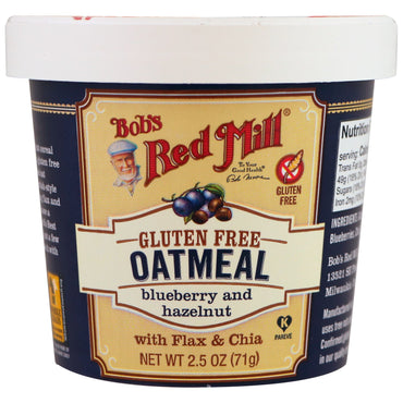 Bob's Red Mill, Oatmeal, Blueberry and Hazelnut, 2.5 oz (71 g)