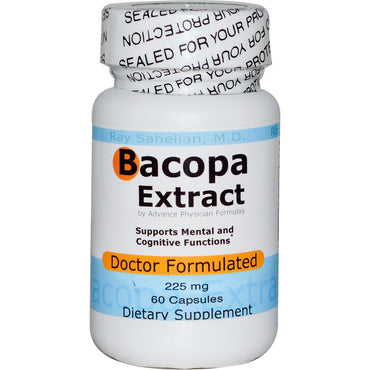 Advance Physician Formulas, Inc., Bacopa-ekstrakt, 225 mg, 60 kapsler