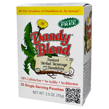 Mélange Dandy, boisson instantanée aux herbes avec pissenlit, sans caféine, 25 sachets individuels