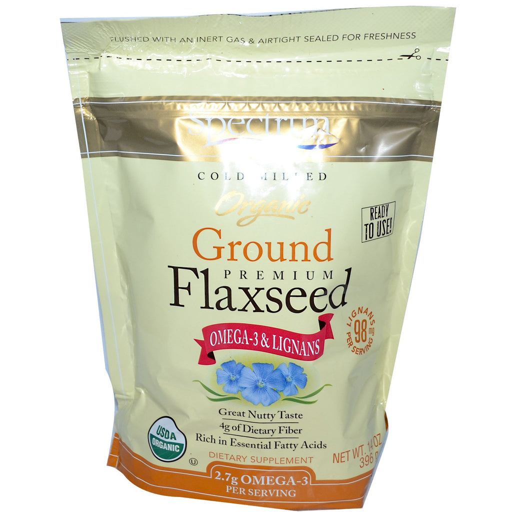 Spectrum Essentials, Ground Premium Flaxseed, 14 ออนซ์ (396 ก.)