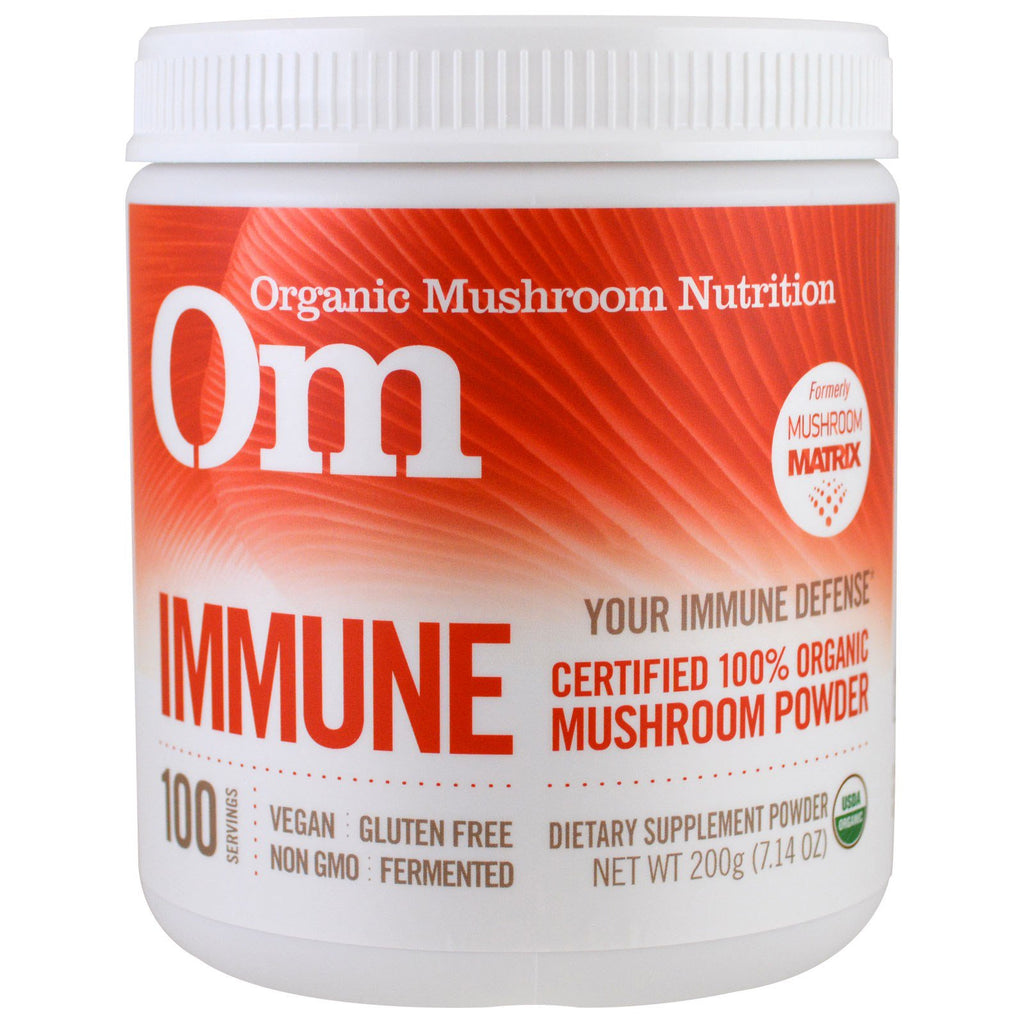 OM Mushroom Nutrition, immun, sopppulver, 7,14 oz (200 g)