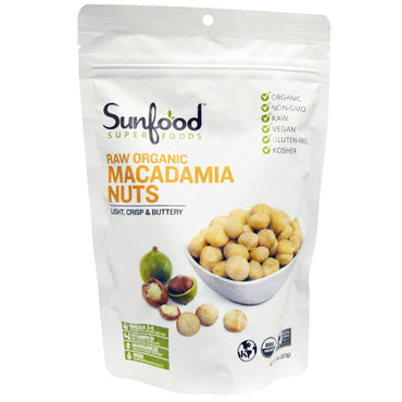 Sunfood, Raw  Macadamia Nuts, 8 oz (227 g)