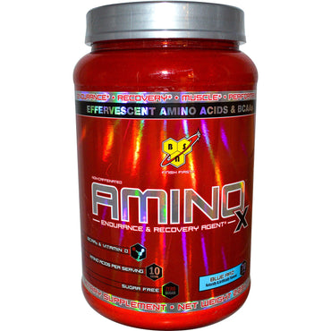 BSN, AminoX, Endurance & Recovery Agent, Non-Caffeinated, Blue Raz, 2.23 lb (1.01 kg)