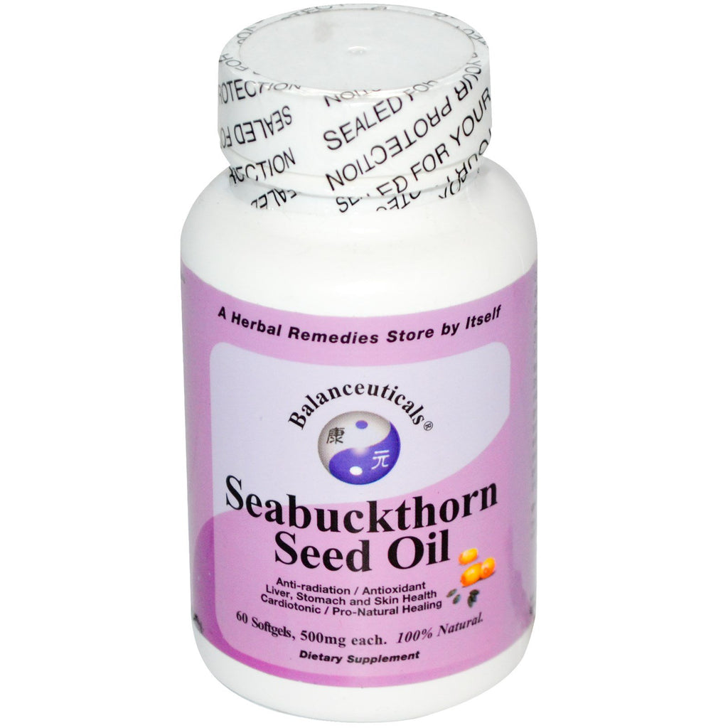 Balanceuticals, olio di semi di olivello spinoso, 500 mg, 60 capsule molli