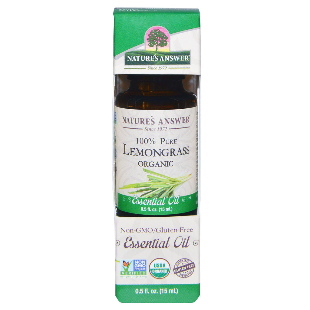 Nature's Answer,  Essential Oil, 100% Pure Lemongrass, 0.5 fl oz (15 ml)