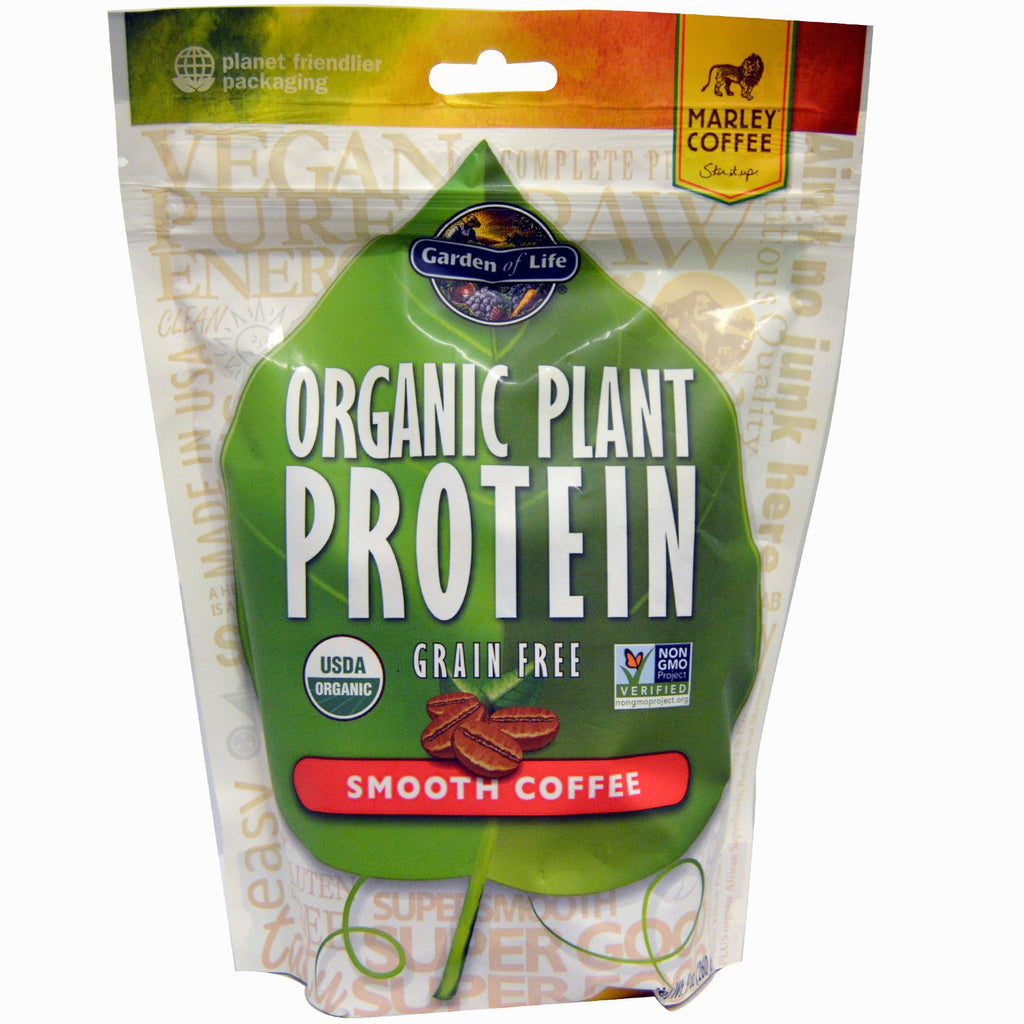 Garden of Life, planteprotein, kornfri, glatt kaffe, 9 oz (260 g)