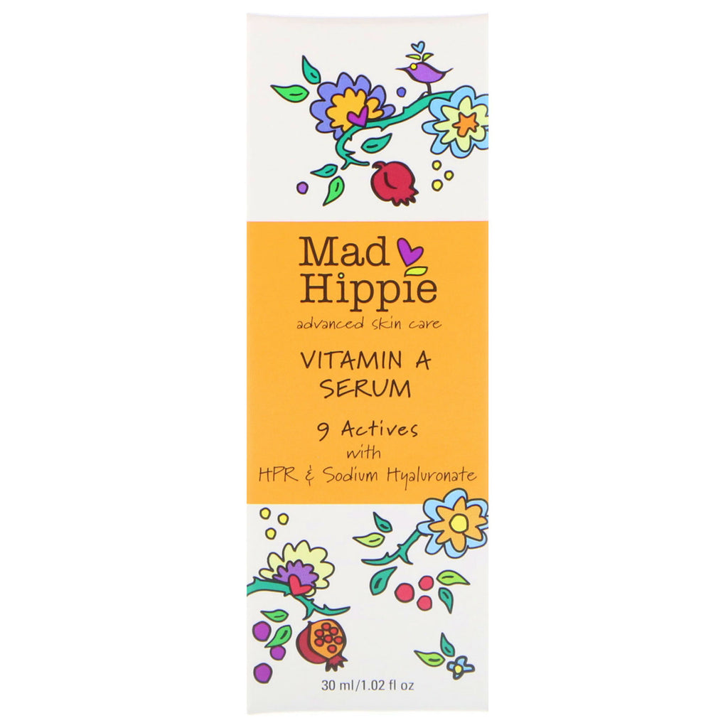 Productos para el cuidado de la piel Mad Hippie, suero de vitamina A, 30 ml (1,02 oz. líq.)