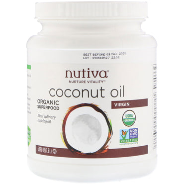 Nutiva, Virgin Coconut Oil, 54 fl oz (1.6 L)