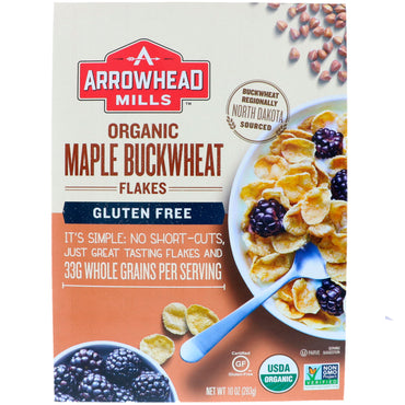 Arrowhead Mills, Maple Bowheat Flakes, Glutenfri, 10 oz (283 g)