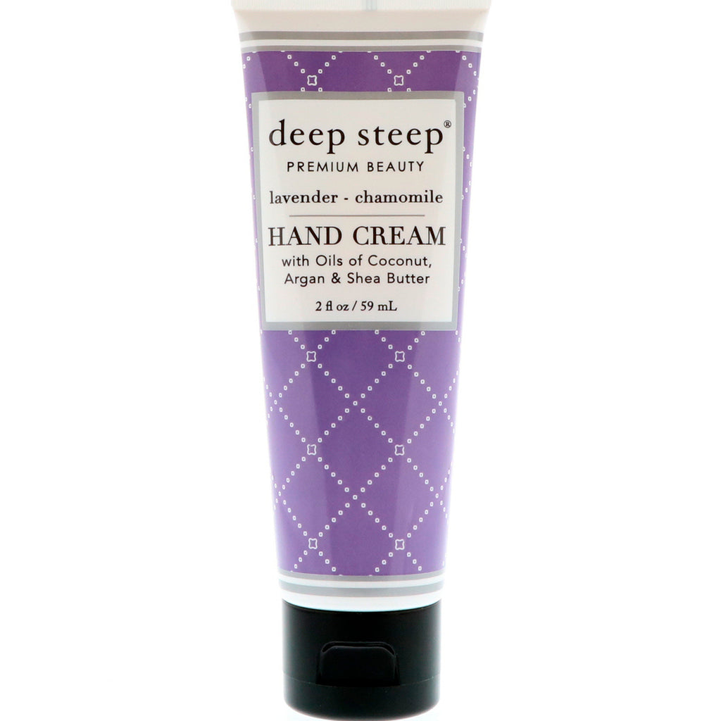 Deep Steep, Crème pour les mains, Lavande et camomille, 2 fl oz (59 ml)