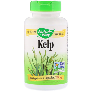 Nature's Way, Kelp, 600 mg, 180 Vegetarian Capsules