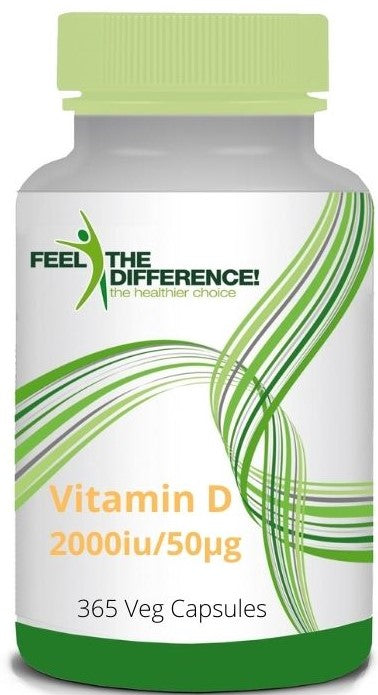 FEEL THE DIFFERENCE, Vitamin D3 2000 IE/50 μg, 365 pflanzliche Kapseln