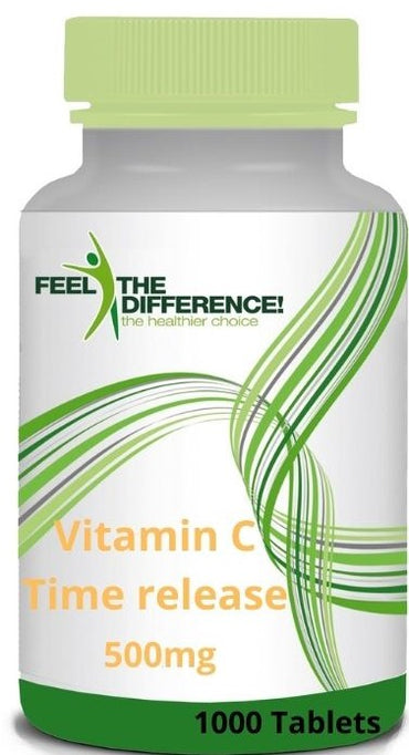 FEEL THE DIFFERENCE Vitamin C Time Release 500 mg, 1000 Tablets