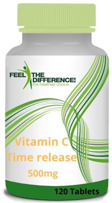 FEEL THE DIFFERENCE Vitamin C Time Release 500 mg, 120 Tablets