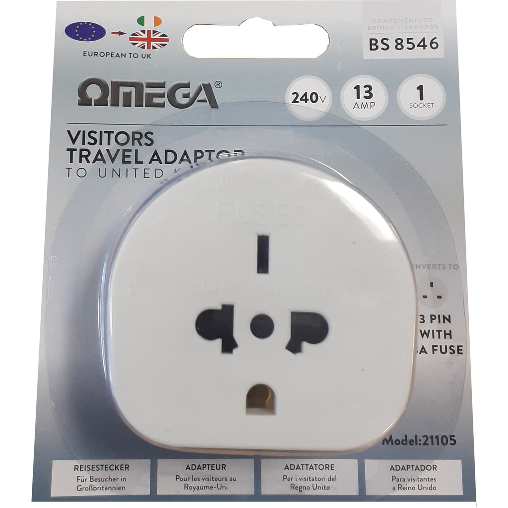 Omega Omega Visitors to UK Adapter - Los
