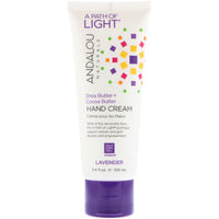 Andalou Naturals, A Path of Light, Shea Butter + Cocoa Butter Hand Cream, Lavender, 3.4 fl oz (100 ml)