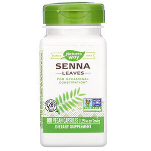 Nature's Way, Senna-blade, 1.350 mg, 100 veganske kapsler