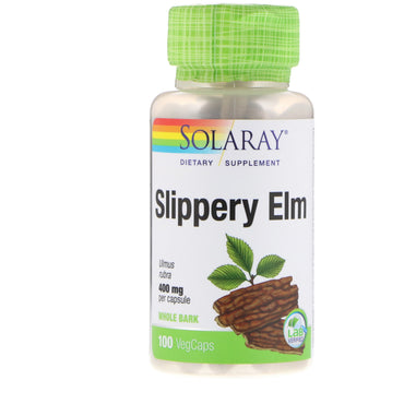 Solaray, Slipery Elm, 400 mg, 100 VegCaps