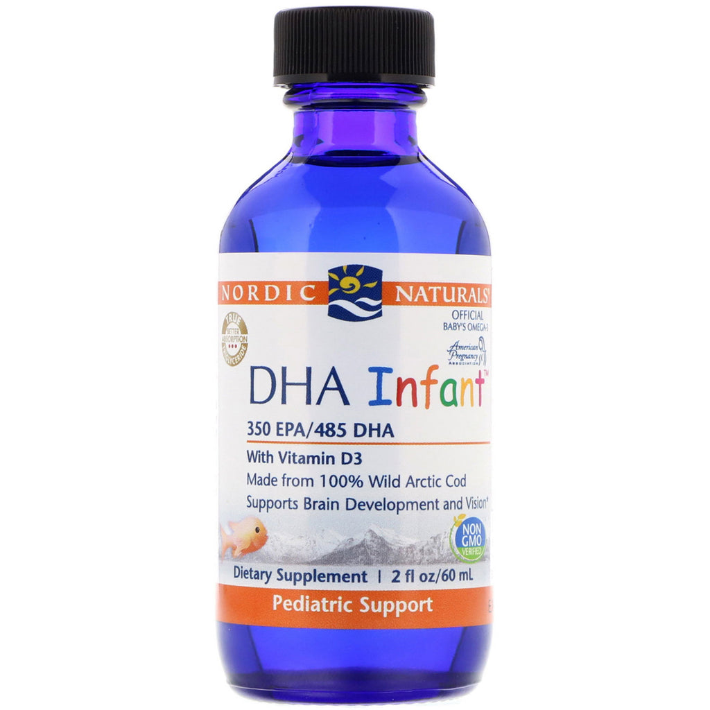 Nordic Naturals, DHA infantil, con vitamina D3, 2 fl oz (60 ml)