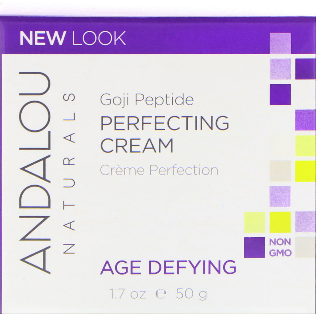 Andalou Naturals, Perfecting Cream, Goji Peptide, Age Defying, 1.7 fl oz (50 מ"ל)
