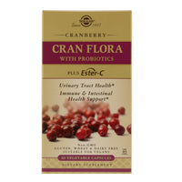 Solgar, Cran Flora, with Probiotics, 60 Vegetable Capsules