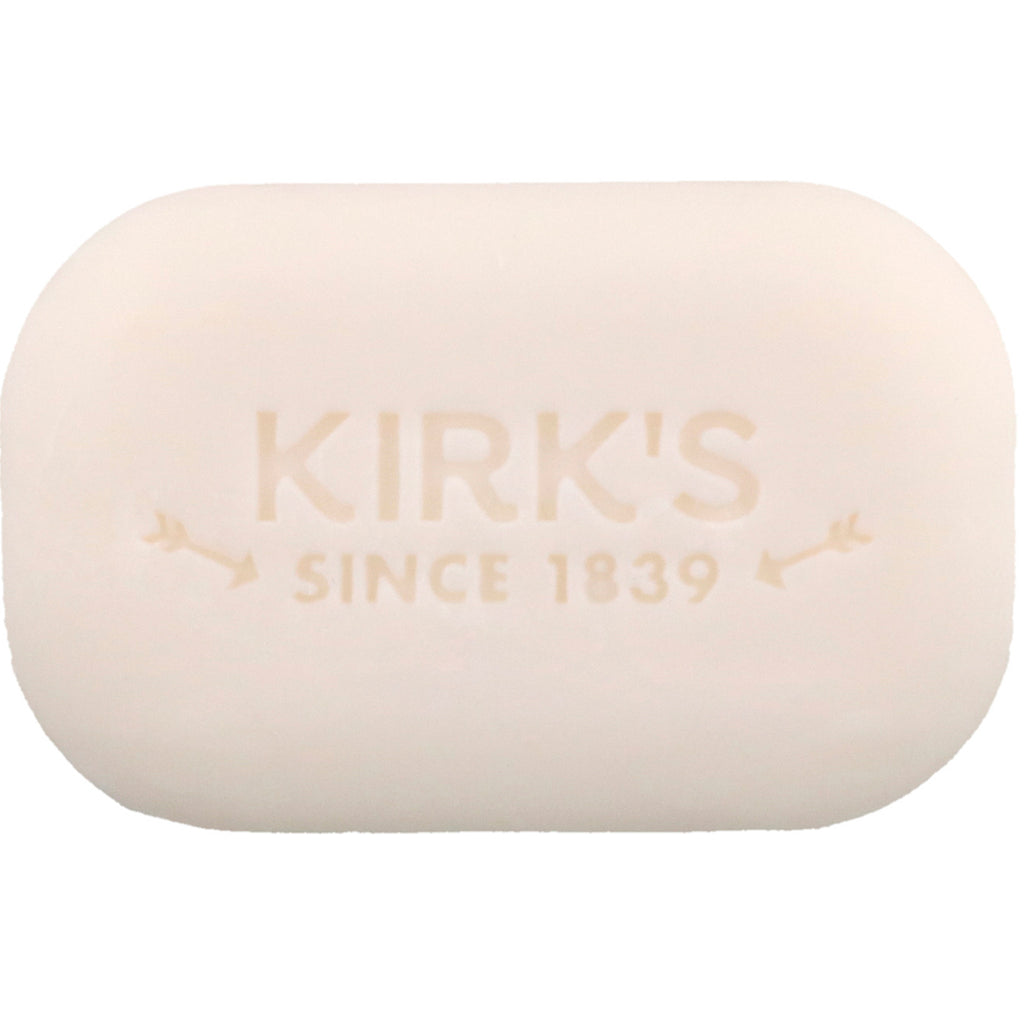 Kirk's, 100% Premium Coconut Oil Gentle Castile Soap, Original Fresh Scent, 3 Bars, 4 oz (113 g) Each