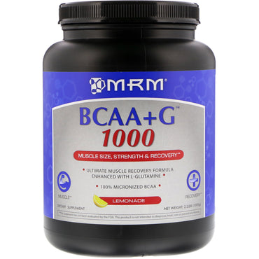 MRM, BCAA+G 1000، عصير الليمون، 2.2 رطل (1000 جم)