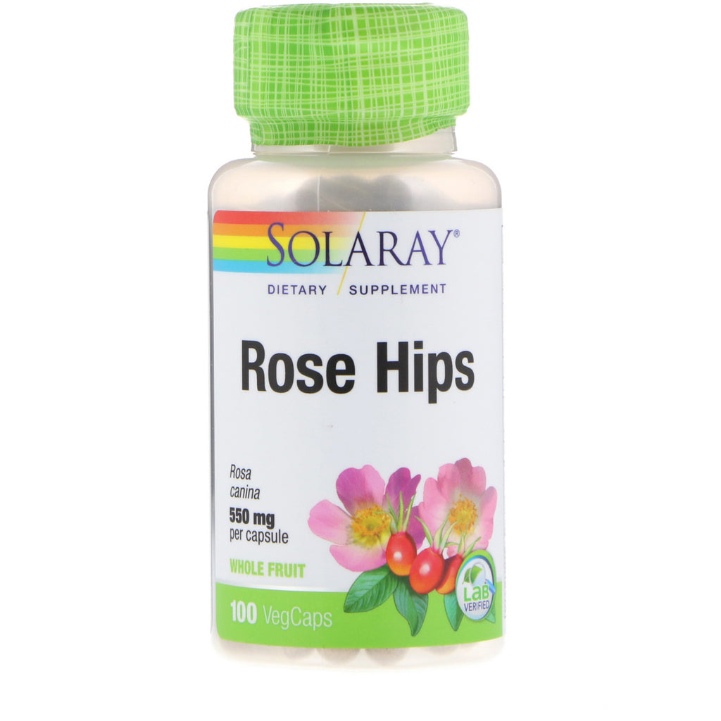 Solaray, dzika róża, 550 mg, 100 kapsułek warzywnych