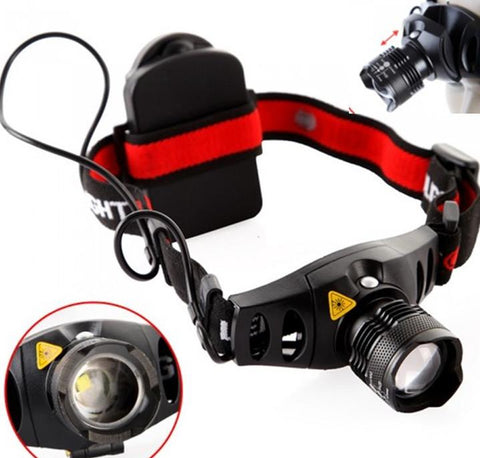 4 modos Q5 600 lúmenes LED faro con zoom linterna de camping foco portátil 