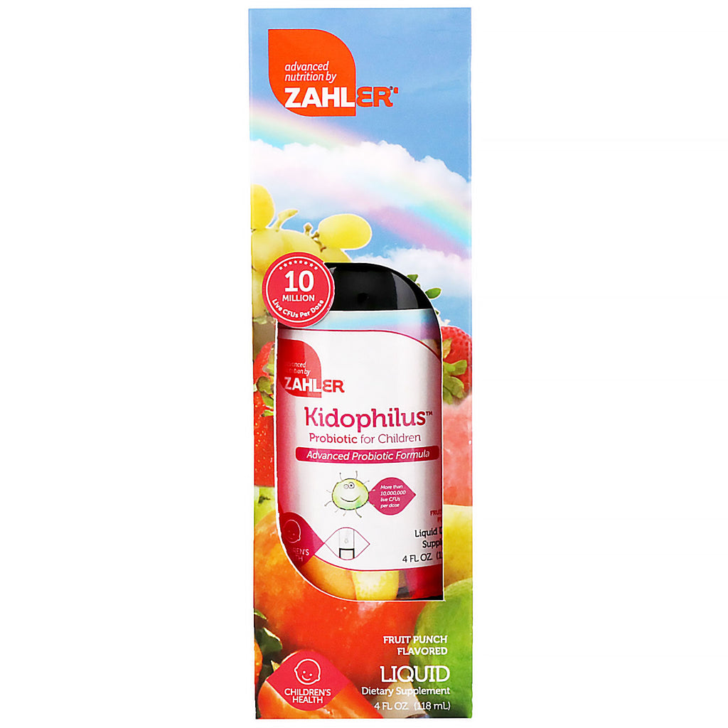 Zahler, Kidophilus, probiotic pentru copii, punch cu fructe, 4 fl oz (118 ml)