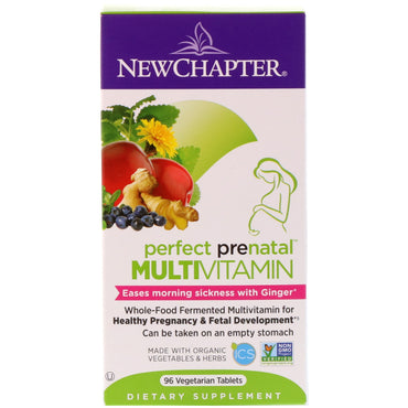 Nyt kapitel, perfekt prænatal multivitamin, 96 vegetariske tabletter