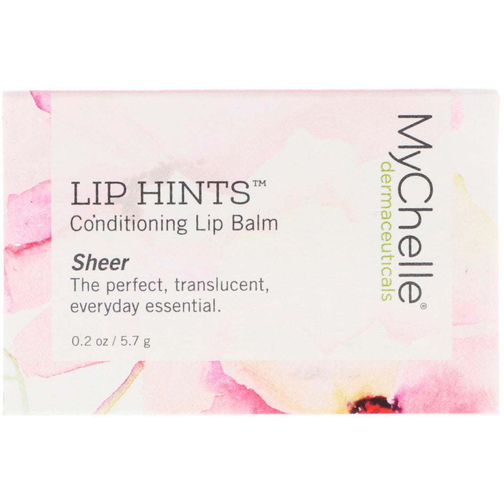 MyChelle Dermaceuticals, Lip Hints Conditioning Lip Balm, Sheer, 0.2 oz (5.7 g)