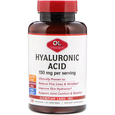 Olympian Labs Inc., Hyaluronic Acid, 150 mg, 100 Capsules