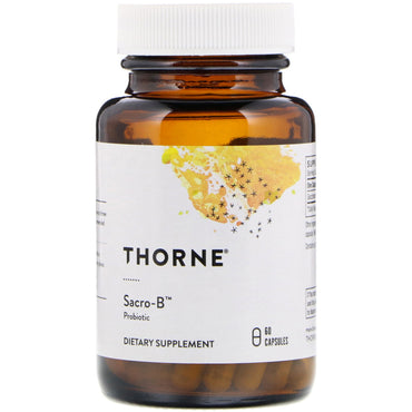 Thorne research, sacro-b, probiotisk, 60 kapsler