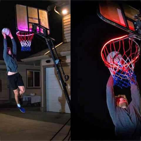 1 पीसी एलईडी बास्केटबॉल हूप लाइट बास्केटबॉल रिम चेंजिंग इंडक्शन लैंप शूट हुप्स सोलर लाइट रात में खेलने वाली एलईडी स्ट्रिप लैंप