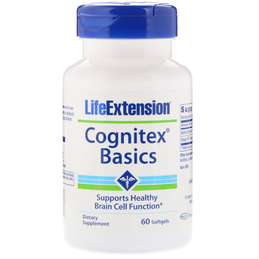 Life Extension, Conceptos básicos de Cognitex, 60 cápsulas blandas