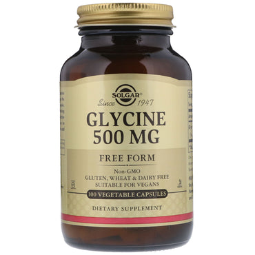 Solgar, Glycine, 500 mg, 100 gélules végétales