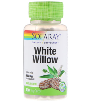 Solaray, Saule blanc, 400 mg, 100 VegCaps