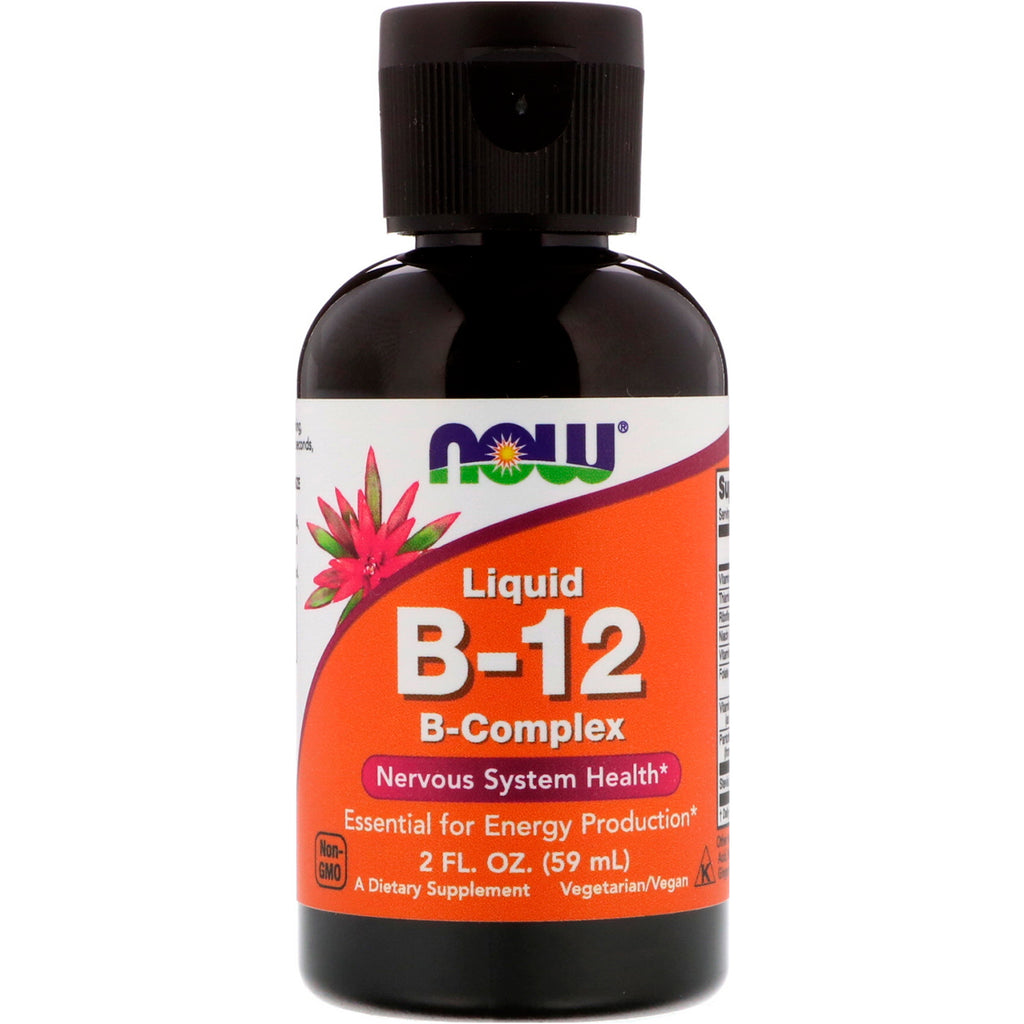 Now Foods, B-12 líquido, complejo B, 2 fl oz (59 ml)